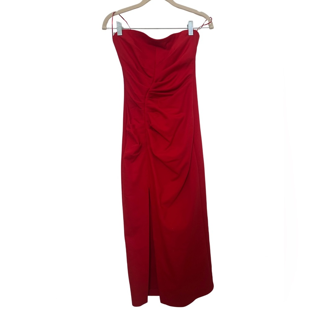 Zara Red Strapless Gown for Cocktail